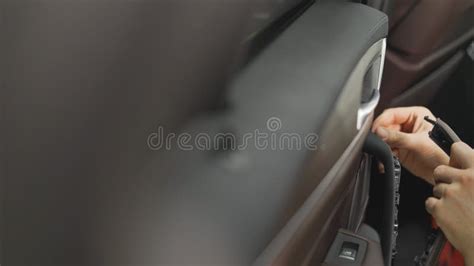 Car Door Handle Repair. Repair in Car Service Stock Photo - Image of ...