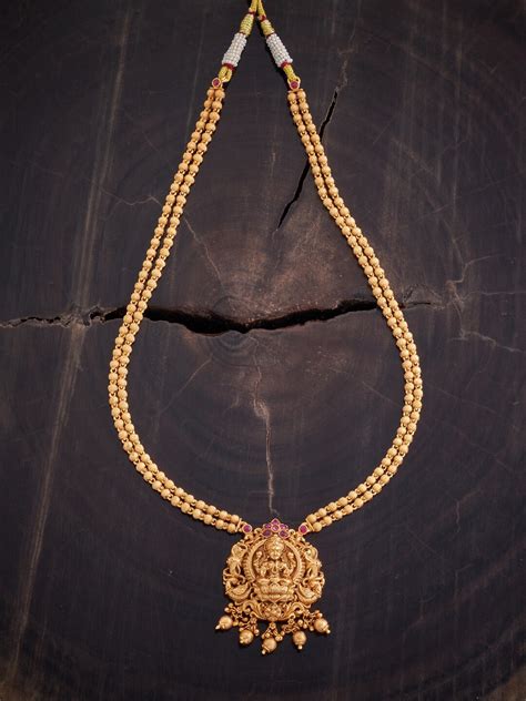 Buy Kushal S Fashion Jewellery Gold Plated Temple Necklace Necklace