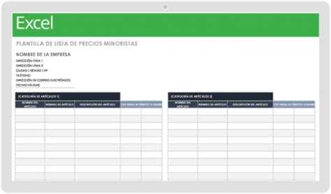 Plantillas De Lista De Precios Gratis Smartsheet