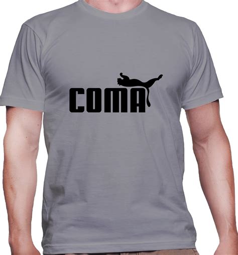 Herren T Shirt Mit Coma Puma Funny Illustration Print