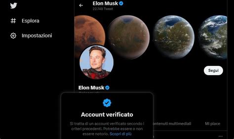 Elon Musk Conferma La Spunta Blu Legacy Verr Rimossa Da Twitter