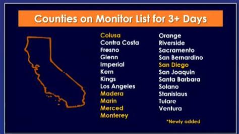 California Adds Six More Counties To Its Covid Monitoring List