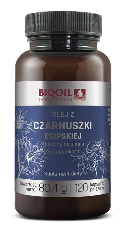 OLEJ Z CZARNUSZKI EGIPSKIEJ TŁOCZONY NA ZIMNO 120 KAPSUŁEK 670 mg