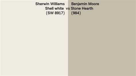 Sherwin Williams Shell White Sw Vs Benjamin Moore Stone Hearth