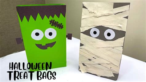 Halloween Treat Bags Halloween Crafts Youtube