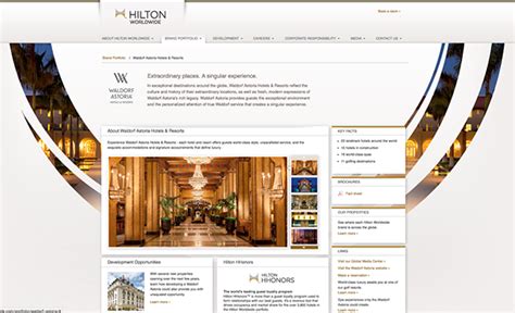 Hilton: corporate website on Behance