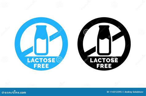 Icône Sans Lactose De Nourriture De Vecteur De Logo Illustration de