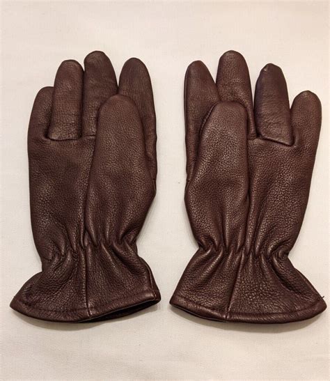 Brown Leather Gloves - Gem