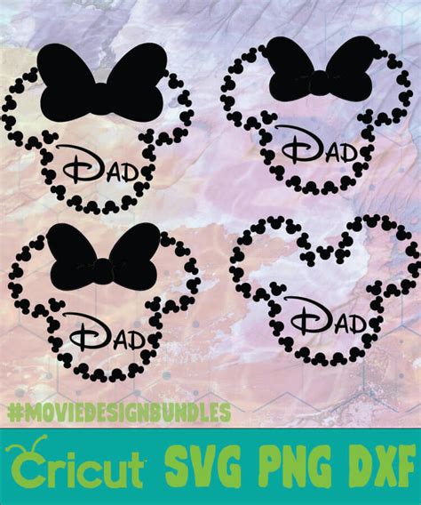 Mickey Small Head Dad Mickey Logo Svg Png Dxf Movie Design Bundles