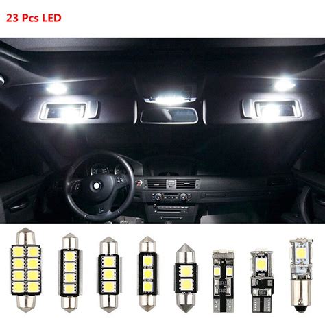 12V White Car LED Light 23Pcs Bulbs Interior Package Map Dome Trunk