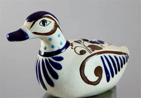 Tonala Mexican Folk Art Pottery Duck Signed Etsy Pottery Art