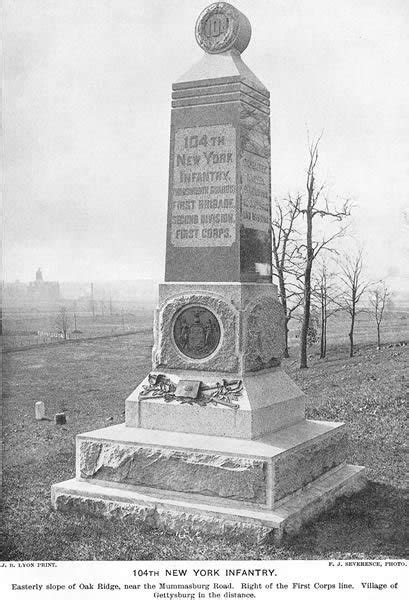 104th New York Infantry Regiment S Monument At Gettysburg New York State Military Museum And