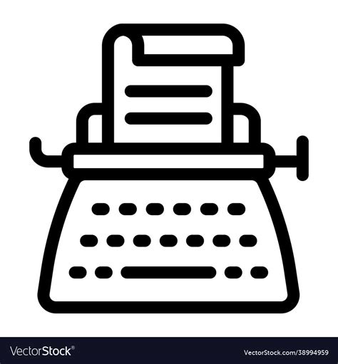 Typewriter Royalty Free Vector Image Vectorstock