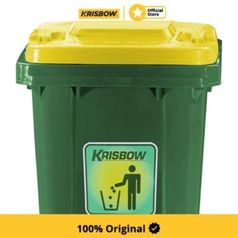 Jual Krisbow Dust Bin Tempat Sampah Plastik New Eco 120 Ltr Hijau