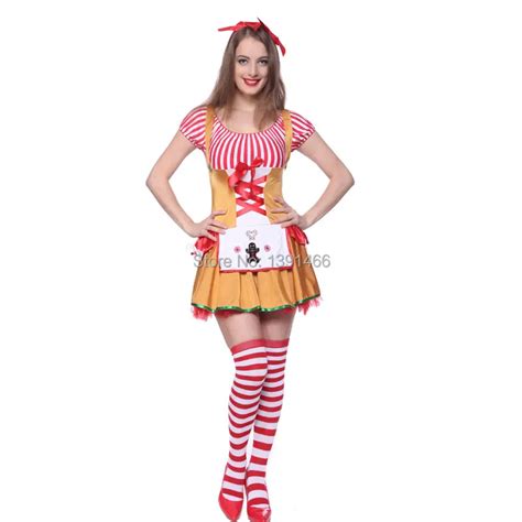 Miss Gingerbread Costume Gingerbread Men Ginger Man Ladies Fancy Dress In Sexy Costumes From