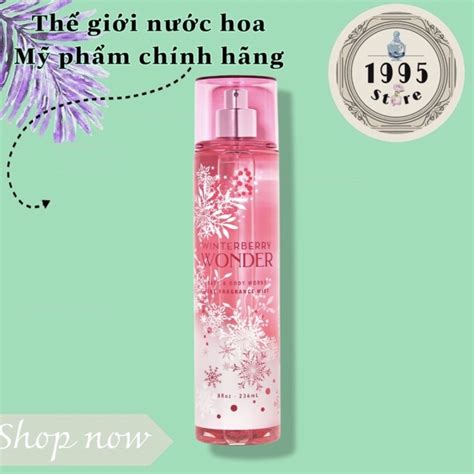 Xịt thơm toàn thân bodymist Bath Body Works Winterberry Wonder