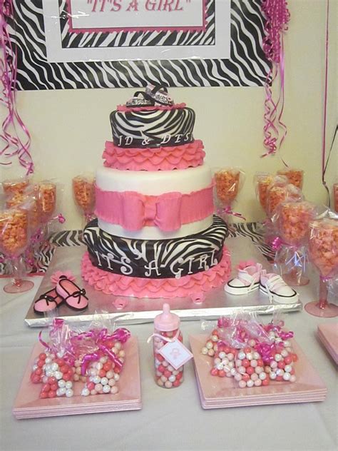 Pink And Zebra Baby Shower