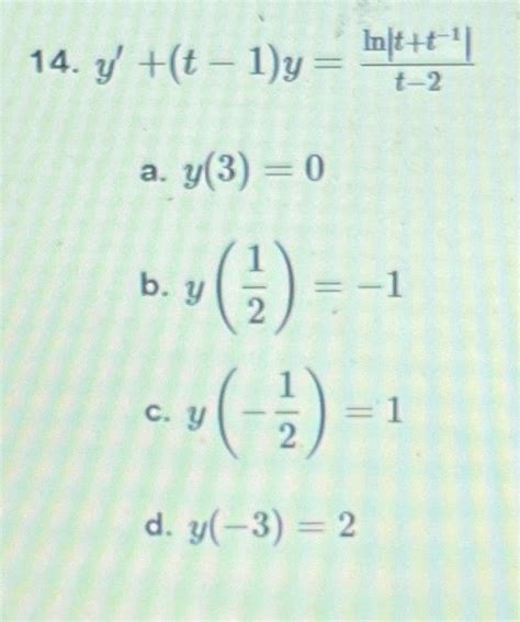 Consider The Following First Order Linear Chegg