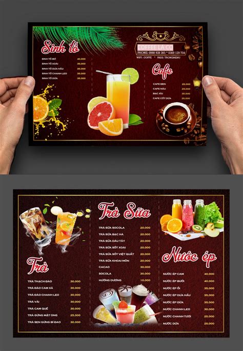 Mẫu Menu Quán Cafe Hấp Dẫn Cho Mùa Thu Xem Ngay