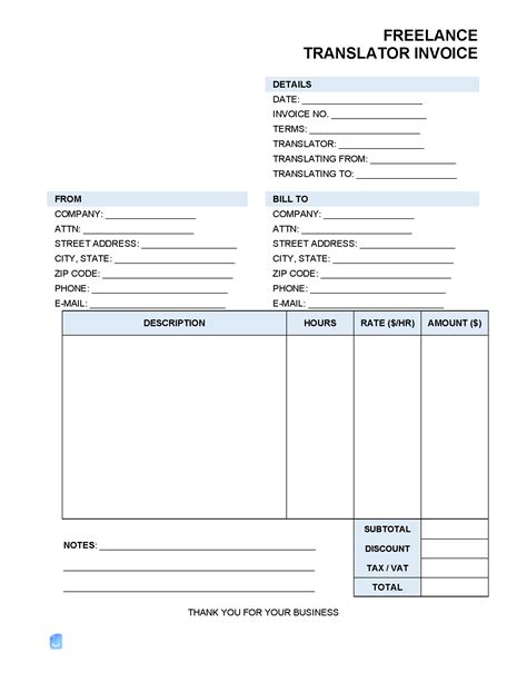 Your Translation Invoice Point Blueprint Free Templates Verloop Io