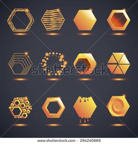 Set Of Honeycomb Logos Abstract Creative Honey Icon Honey Producer