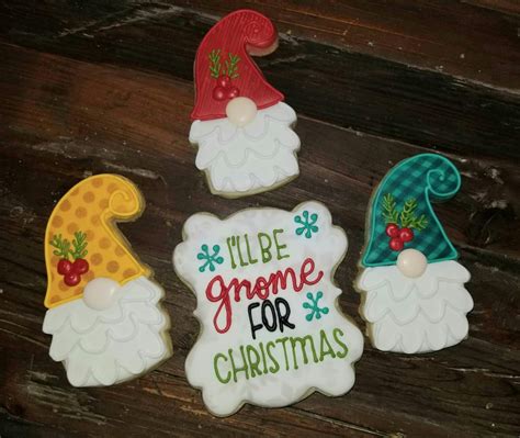 Gnome Christmas Cookies Christmas Sugar Cookies Decorated Christmas Sugar Cookies Christmas