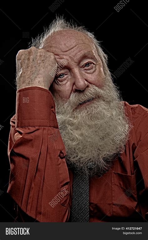 Pensive Old Man Long Image Photo Free Trial Bigstock