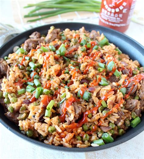 Sriracha Steak Fried Rice Recipe WhitneyBond