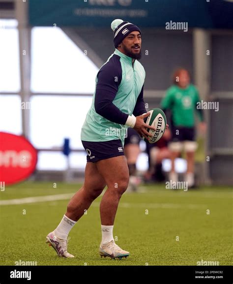 Irelands Bundee Aki During A Training Session At The Iru High