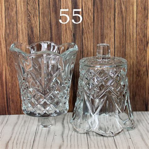 Vintage Clear Glass Votive Cups Pairs You Choose Patterned Votive