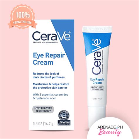 Cerave Eye Repair Cream 05 Oz Eye Cream For Dark Circles And Puffiness Packaging May Vary