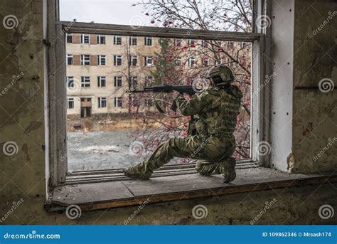 Airsoft Sniper On Roof Royalty-Free Stock Image | CartoonDealer.com ...