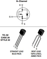 2N7000 Datasheet ONSemi 60V N Ch MOSFET Pinout