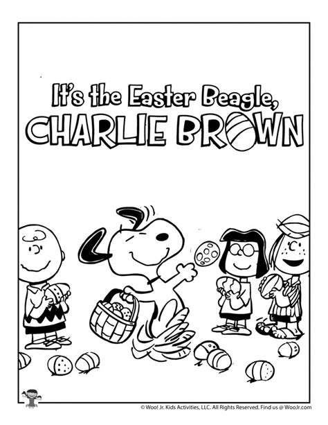 Charlie Brown Pages Easter Coloring Pages