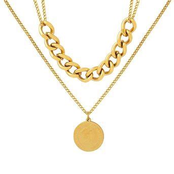 K Gold Plated Stainless Steel Necklace Intensity Sku