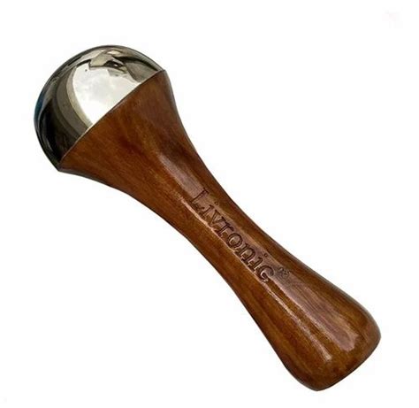 Ayurvedic Tools Kansa Wand Face Body Massager Teak Wood Bronze