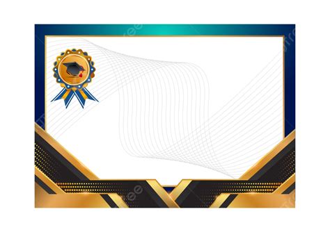 Ilustração Em Vetor De Borda De Certificado Detalhada Em Ouro PNG