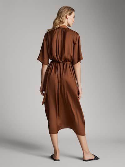 VENTED DRESS WITH BELT Women Massimo Dutti Dress Jumpsuit Dress