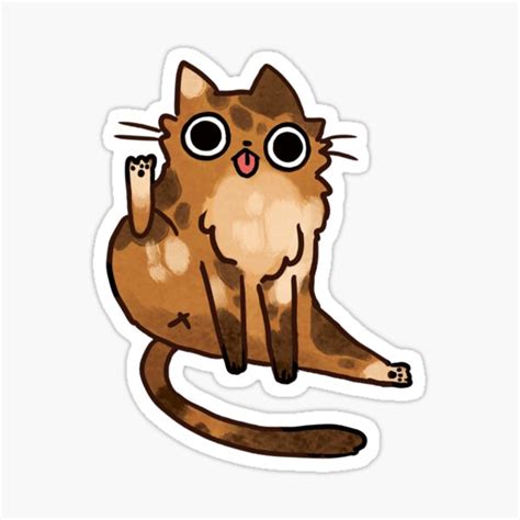 Cat Licking His Butt Sticker For Sale By Michelledraws Redbubble