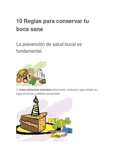 Pdf Reglas Para Conservar Tu Boca Sana Dokumen Tips