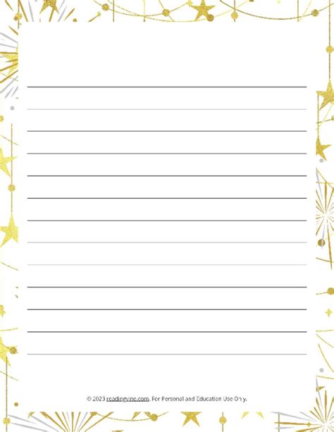 January Theme Narrow Rule Lined Paper Image Readingvine