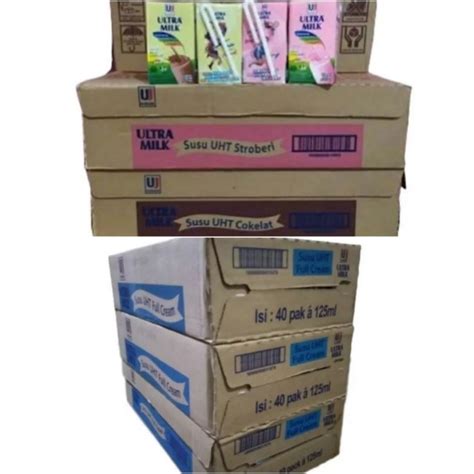 Jual Susu Uht Ultra Milk 125ml 1dus Isi 40pcs Shopee Indonesia