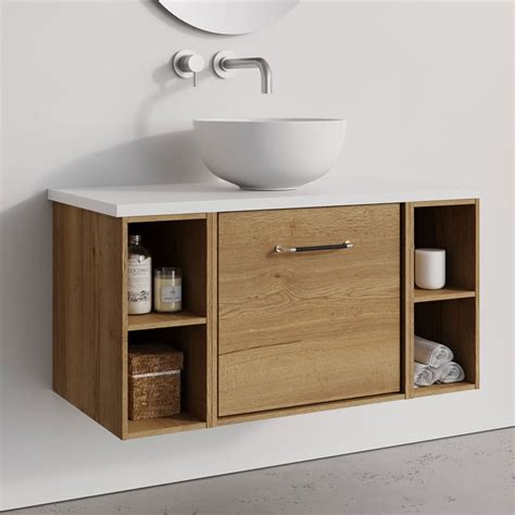 Crosswater Infinity 900mm Windsor Oak Vanity Unit Sanctuary Bathrooms