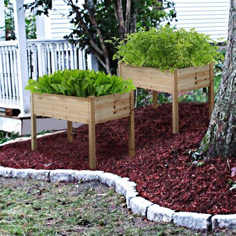 Yaheetech Wooden Raised Elevated Garden Bed Planter Box Kit For