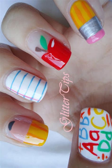 20 Fun Back To School Nails For Teachers And Nostalgic Parents School