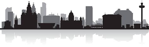 Liverpool England Skyline City Silhouette Modern City Britain Vector