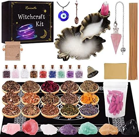 Ruicnte Witchcraft Supplies Witch Stuff Herbs Kit For Spell Upgraded