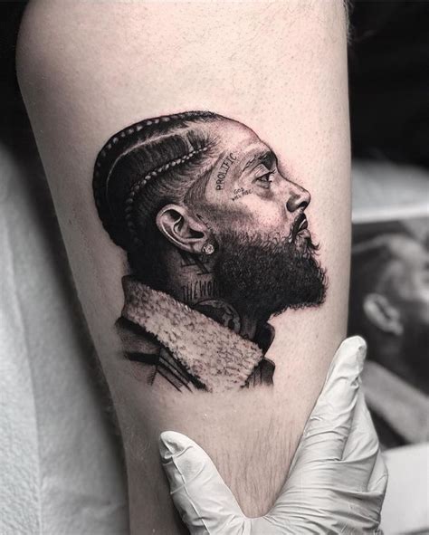 Nipsey Hussle portrait tattoo | Tattoo graphic, Portrait tattoo, Chest ...