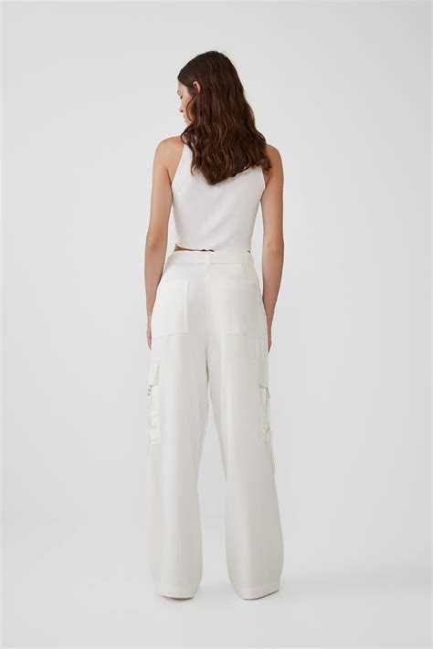 Satin Cargo Trousers Join Life Woman Cornershops Zara United Kingdom