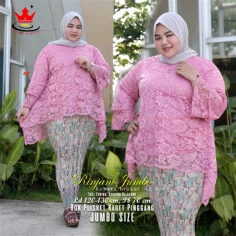 Jual Setelan Kebaya Jumbo LD 130 Kebaya Brukat Jumbo Kebaya Rinjani Set